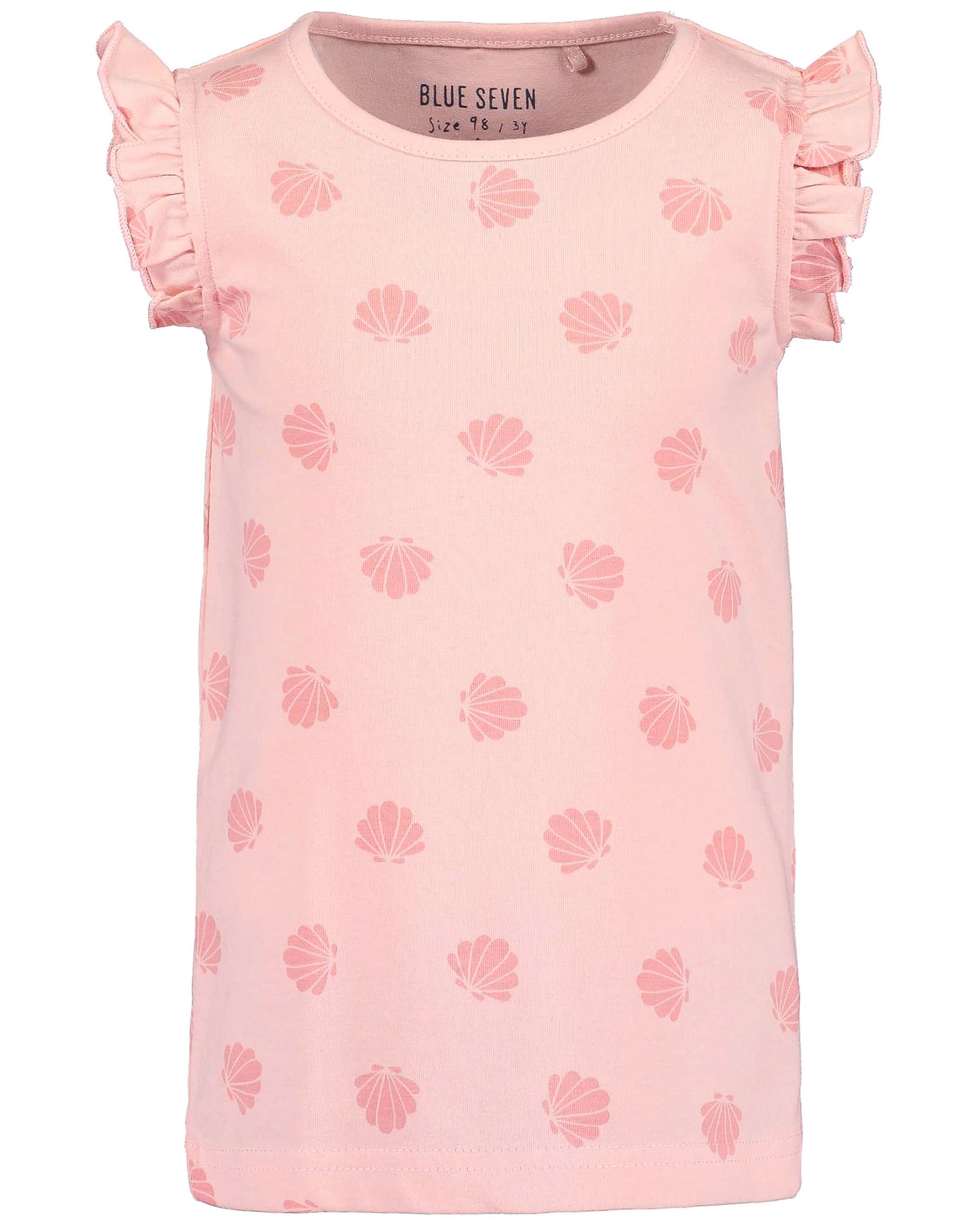 T-Shirt DOTS mit Rüschen in melon
