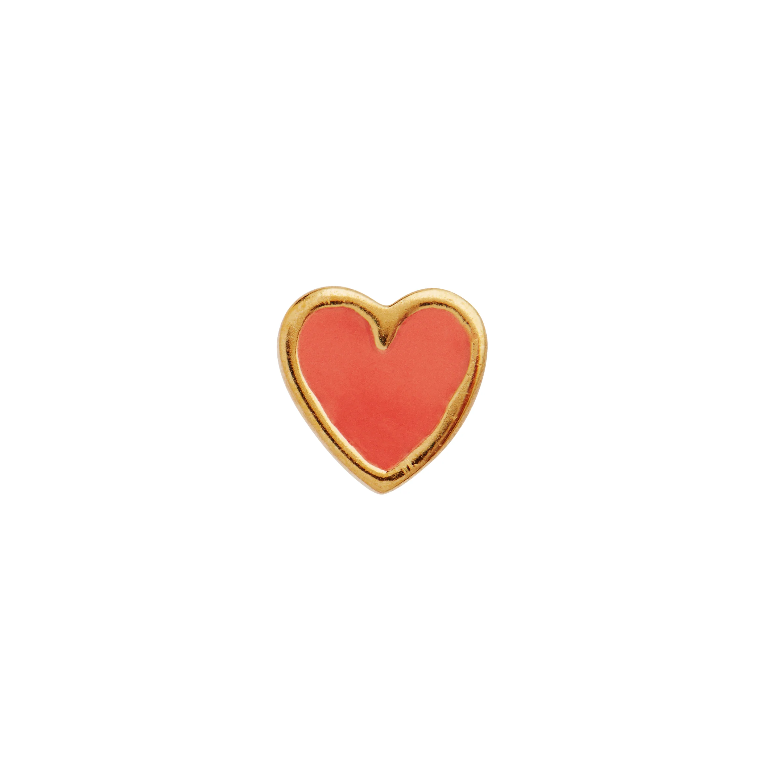 STINE A Jewelry  Petit Love Heart ørestikker - Coral