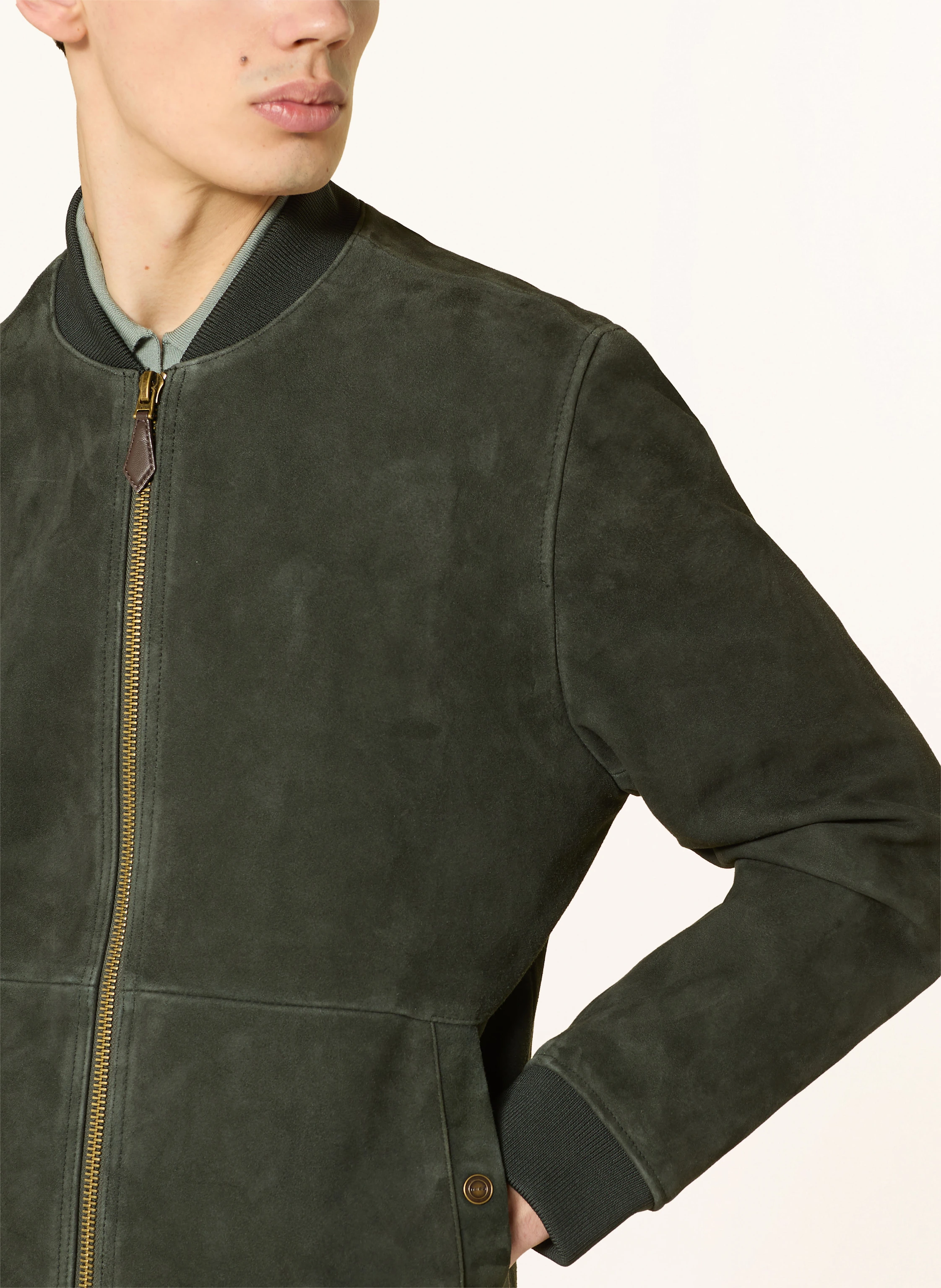 REISS Lederblouson BRICK