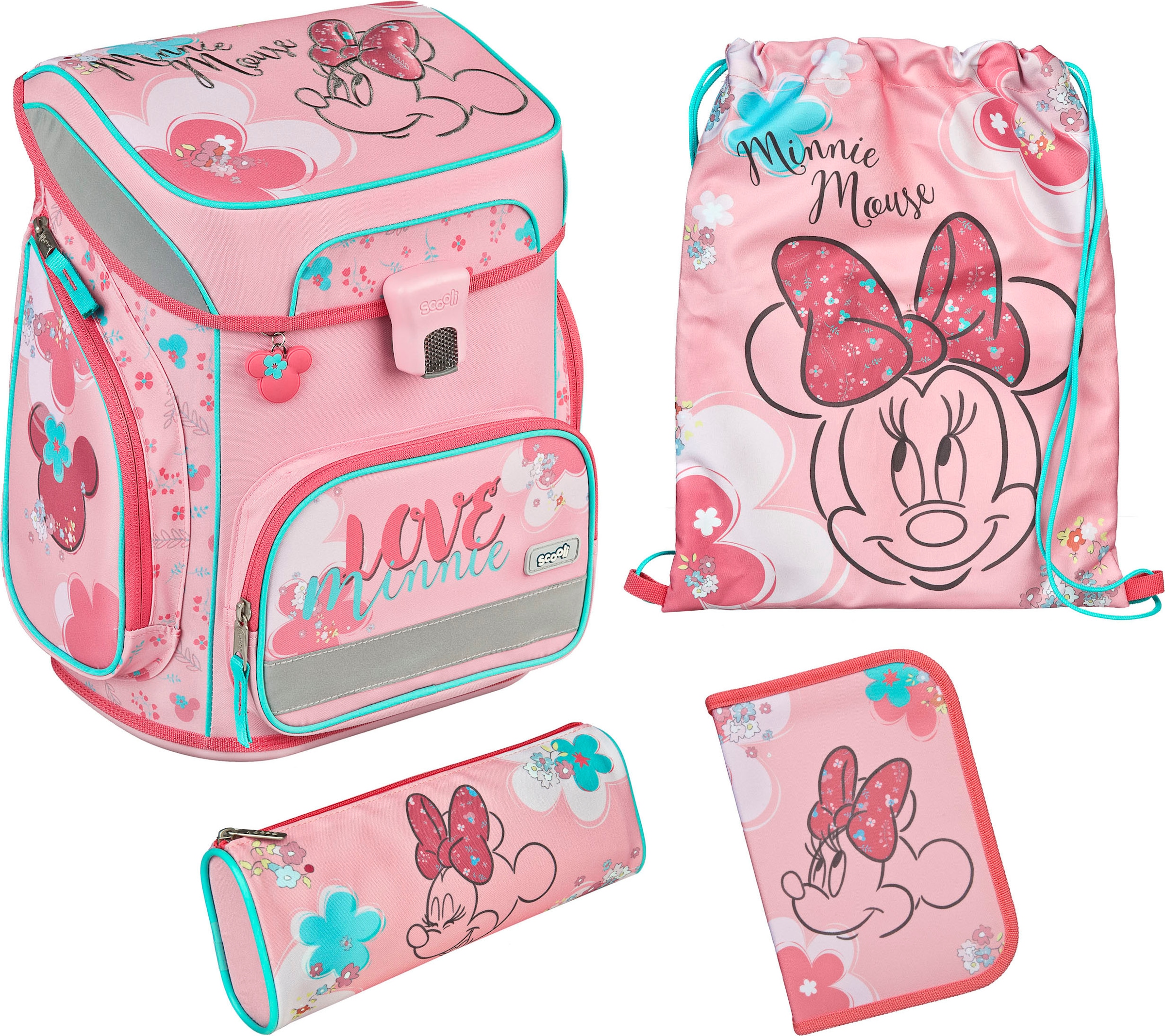 Scooli Schulranzen »EasyFit, Minnie Mouse« Reflektoren