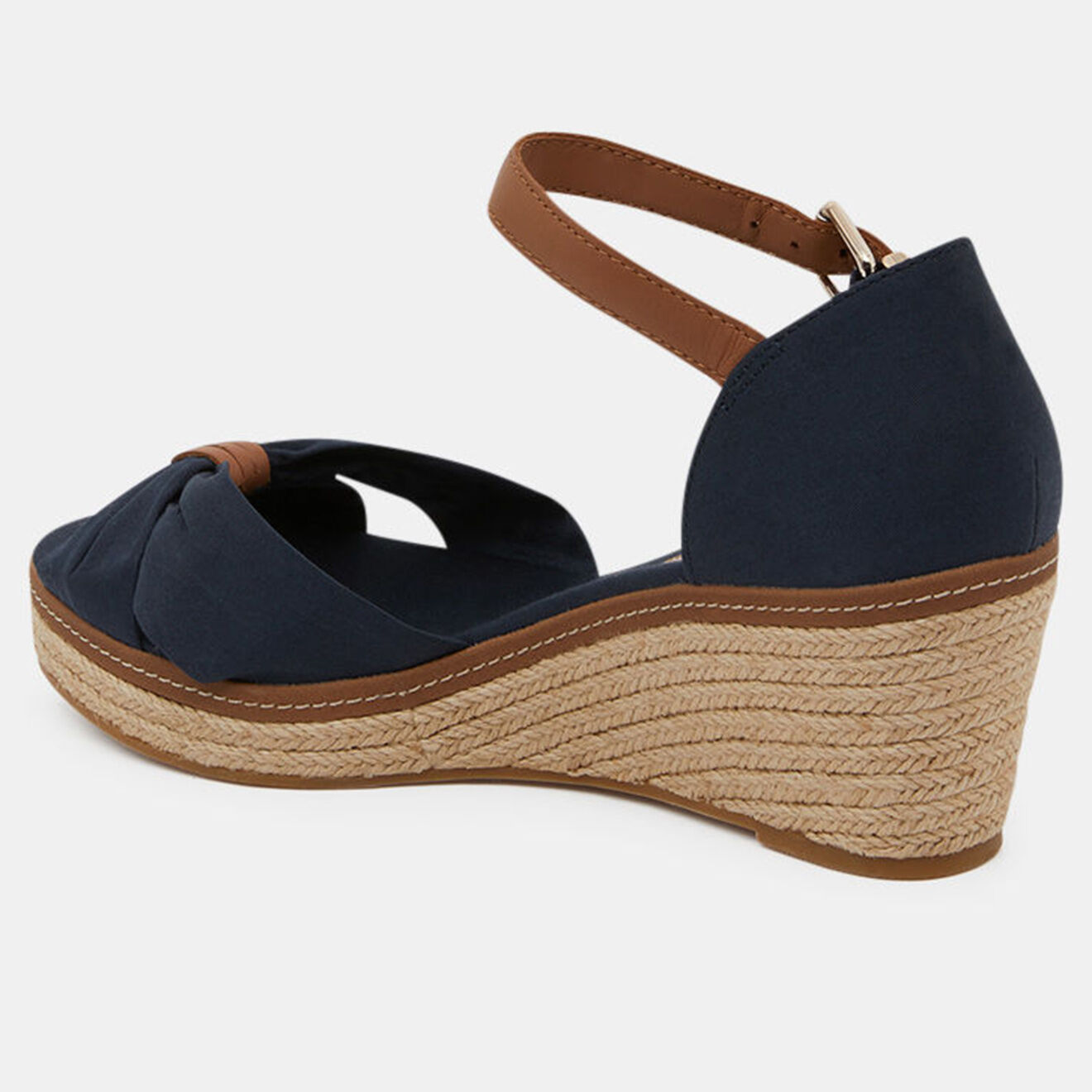 Tommy Hilfiger Sandales compensées Iconic Elena bleu marine - Talon 6 cm