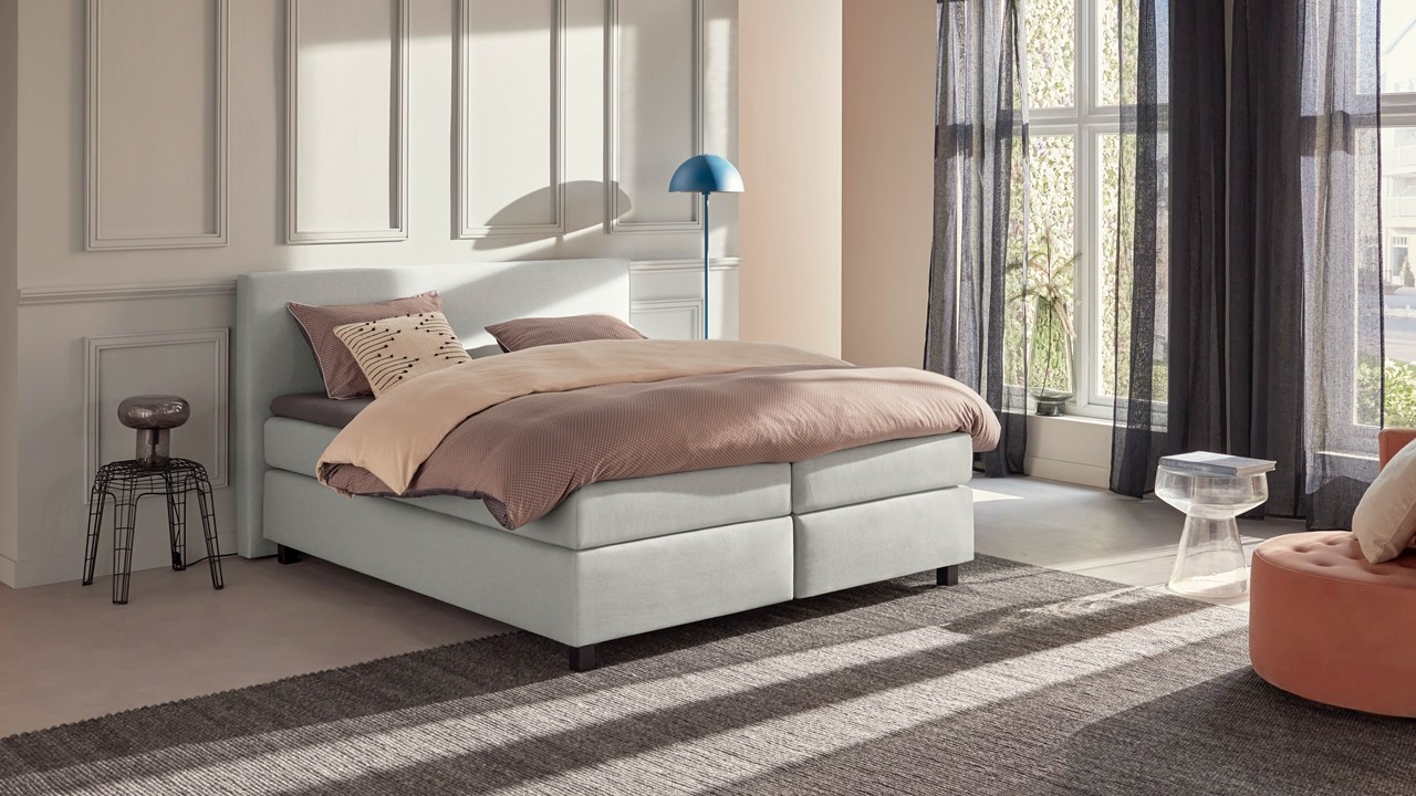 Boxspring Autentik Tunn light grey
