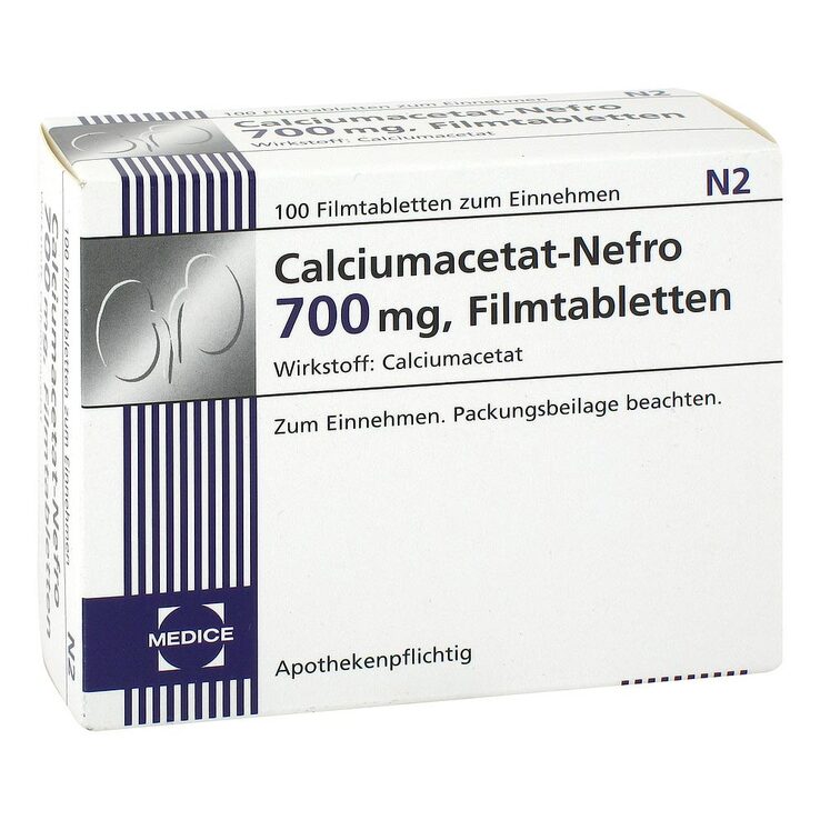 Calciumacetat Nefro 700 mg Filmtabletten, 100 St