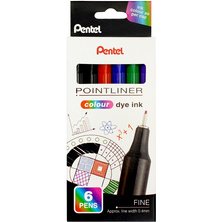 Arts Feutre POINTLINER colour dye ink, étui de 6