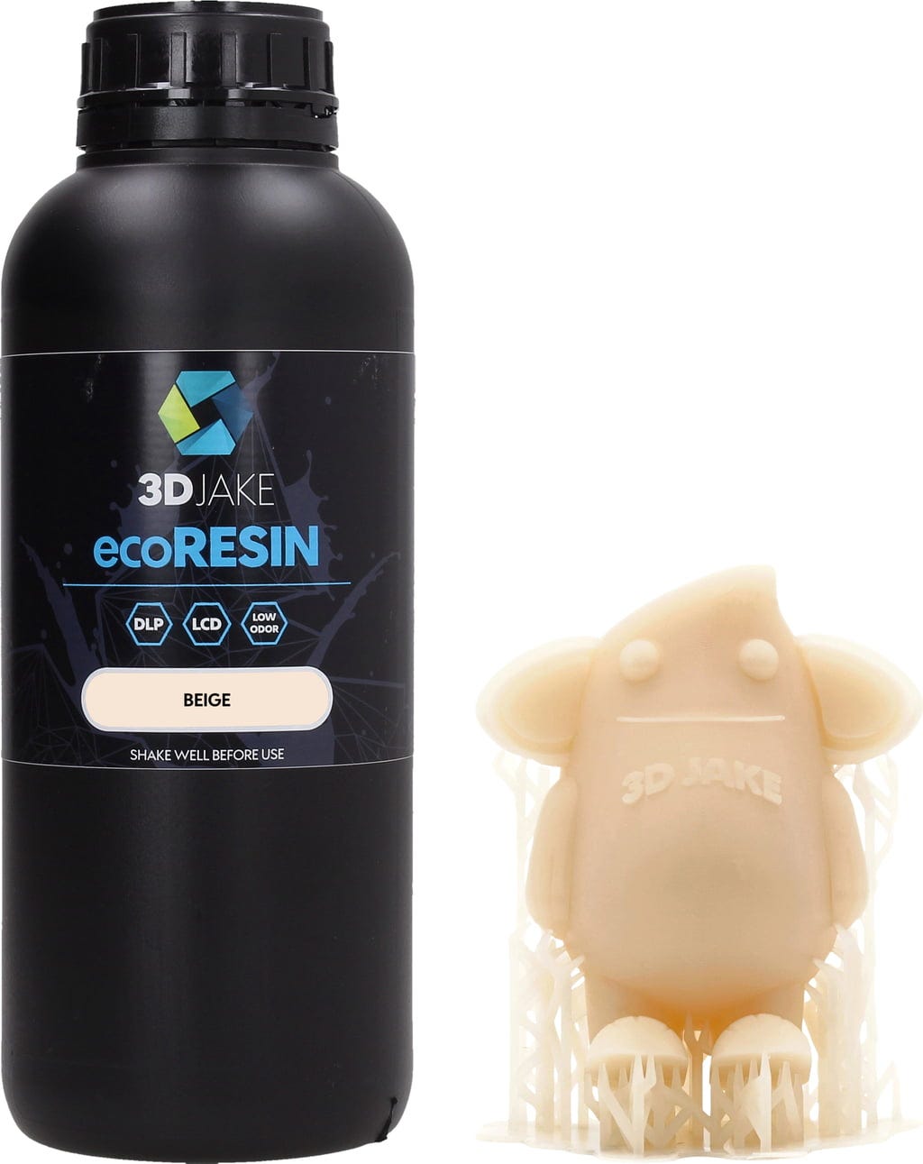 3DJAKE  ecoResin Beige, 1.000 g    Günstiges Allround-Resin für LCD- & DLP-Drucker