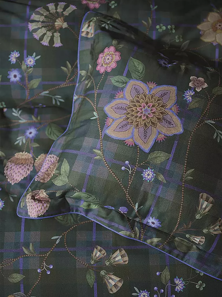 PIP STUDIO Kissen gefüllt FLORES FLICES 45x45cm Dark Blue dunkelblau