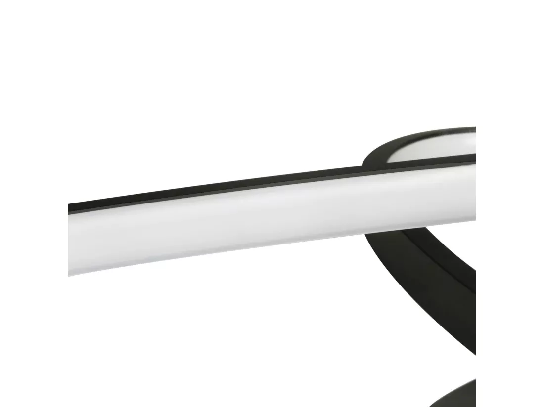 NETTLIFE Plafonnier LED Noir 75 W à intensité variable avec télécommande Intérieur Moderne pour Salon Chambre Cuisine Salle à Manger et Bureau