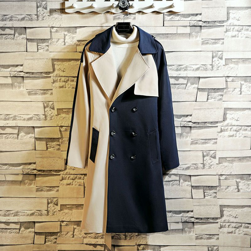 Andrei - Color Block Double-Breasted Trenchcoat