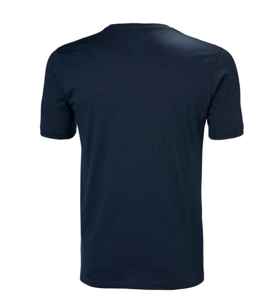 Camiseta Helly Hansen com o logotipo HH, cor azul marinho.