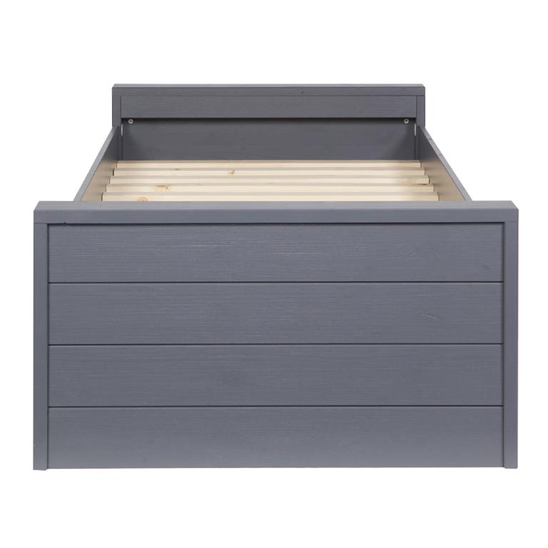 Woood Dennis Bed 90 x 200 cm - Donkergrijs