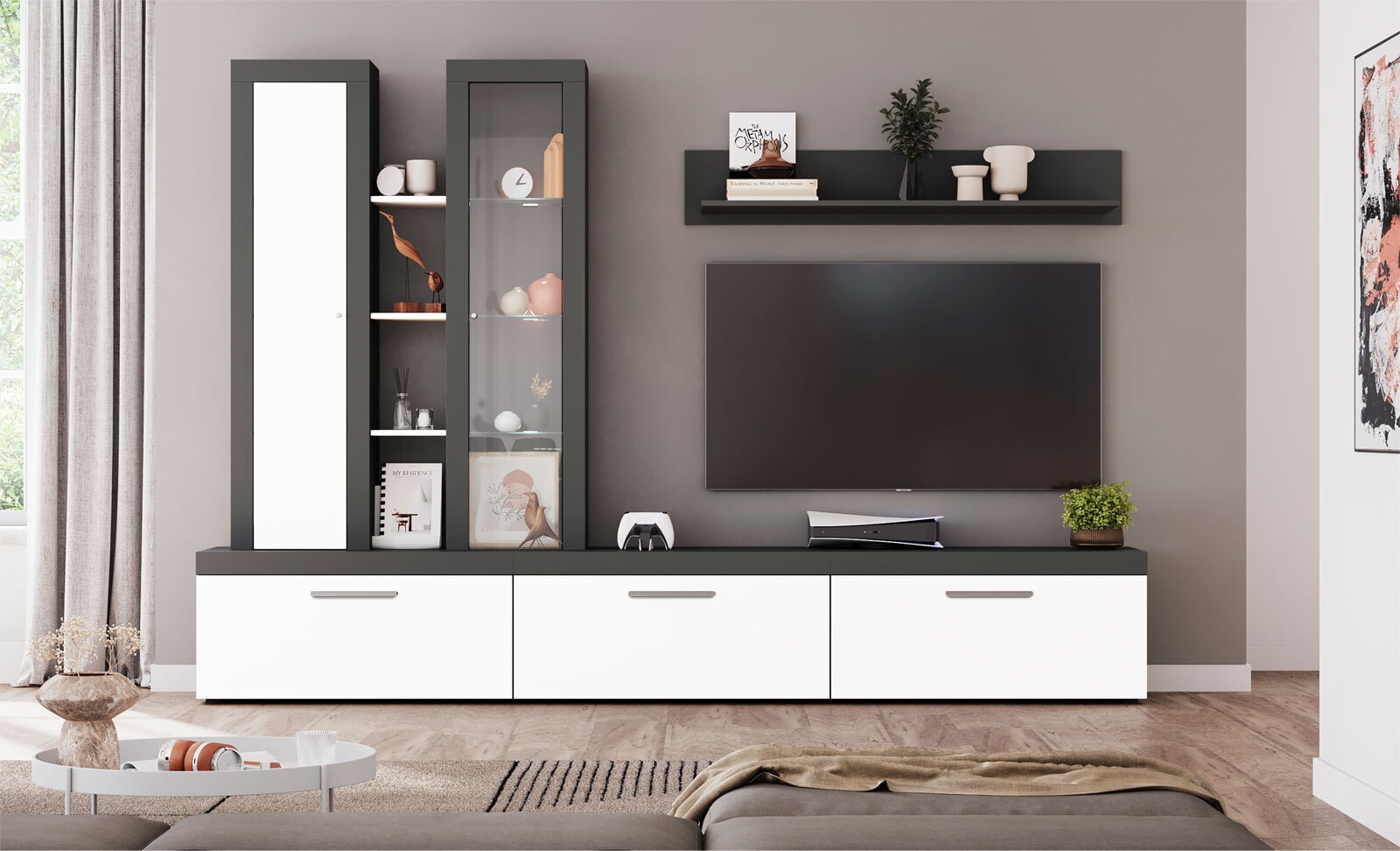 Wandboard Orion Anthrazit 130x22x17,5