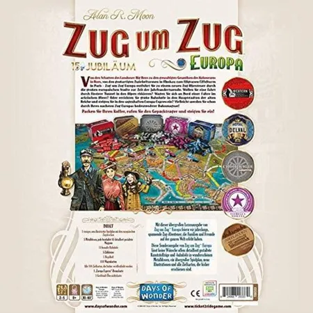 Asmodee Days of Wonder Zug um Zug Europa 15. Jubiläum