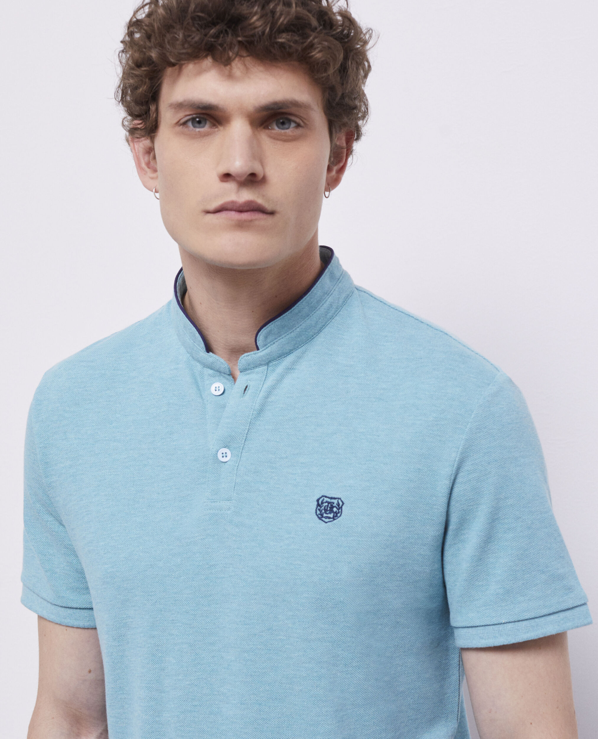 Polo col officier bleu