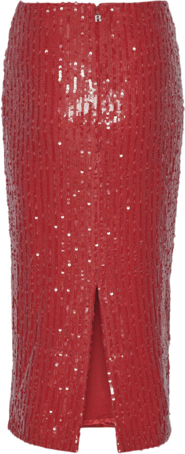 ROTATE Birger Christensen SEQUINS PENCIL SKIRT Racing red