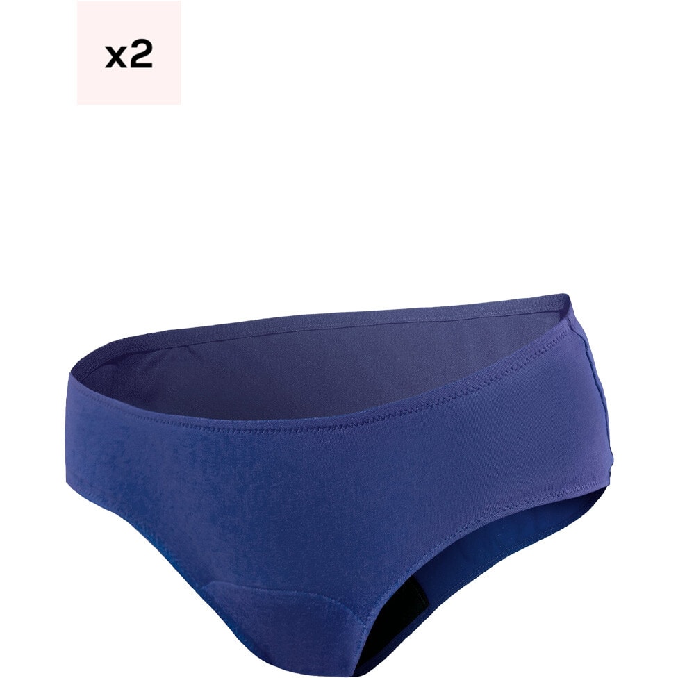 Duo de shortys menstruels - Nina - Flux moyens  - Bleu