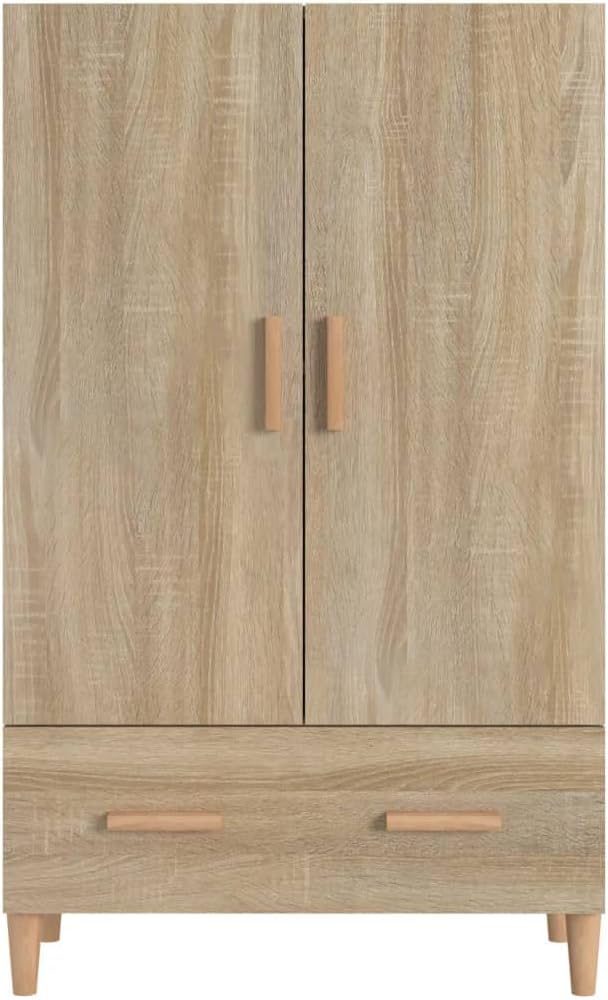 vidaXL Highboard Sideboard Kommode Schrank Anrichte Beistellschrank Mehrzweckschrank Standschrank Wohnzimmer Sonoma-Eiche 70x31x115cm Holzwerkstoff