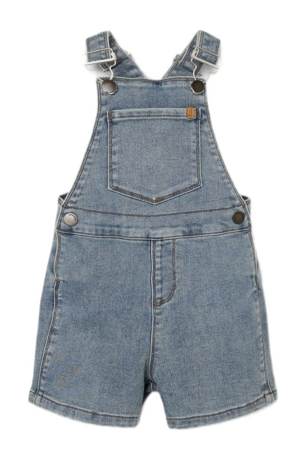 LIL' ATELIER regular fit tuinbroek NMNKIM met katoen light blue denim