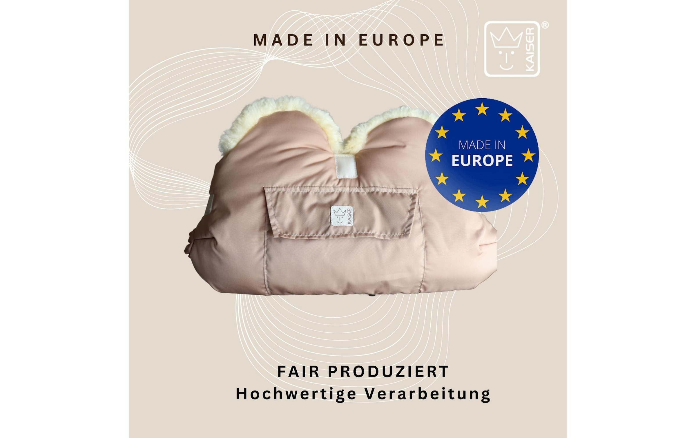 Kaiser Kinderwagen-Handwärmer »Lammfell Big Sand«