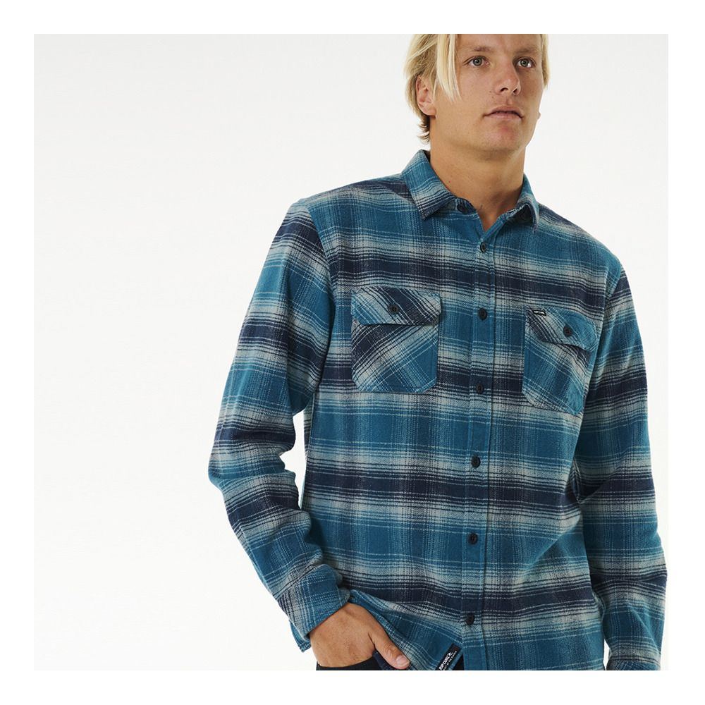 Rip Curl COUNT FLANNEL - Chemise Homme mineral blue