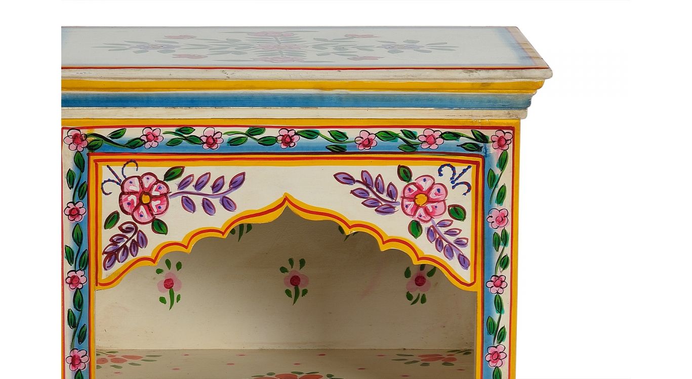 Table de chevet bois multicolore 48x35x75cm