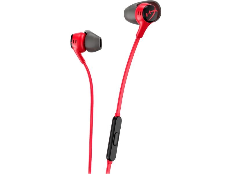 HyperX In-Ear-Kopfhörer Earbuds Rot Earbuds mit integriertem Kabel