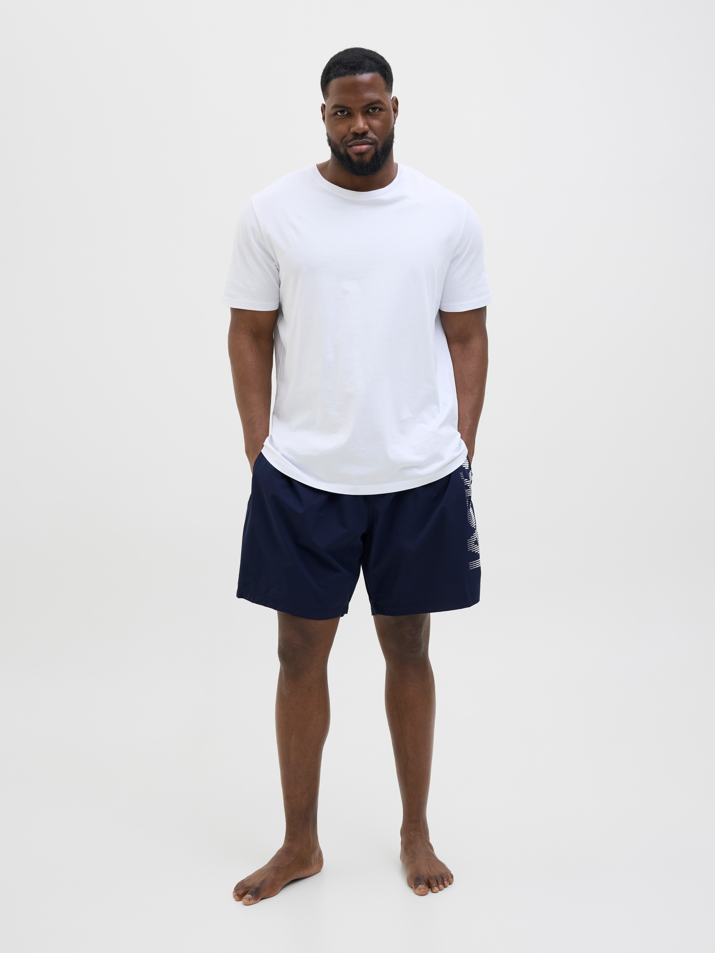 Jack & Jones PlusSize Badeshorts »JPSTMAUI JJSWIM SPLICE LOGO AKM SN PLS«