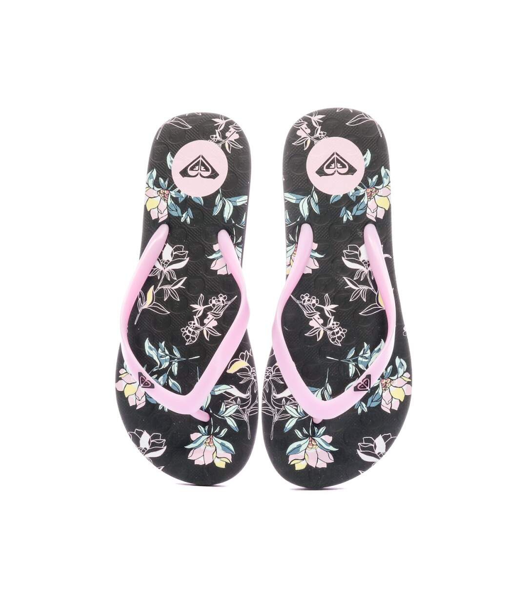 Tongs Noir/Rose Femme Roxy Secon