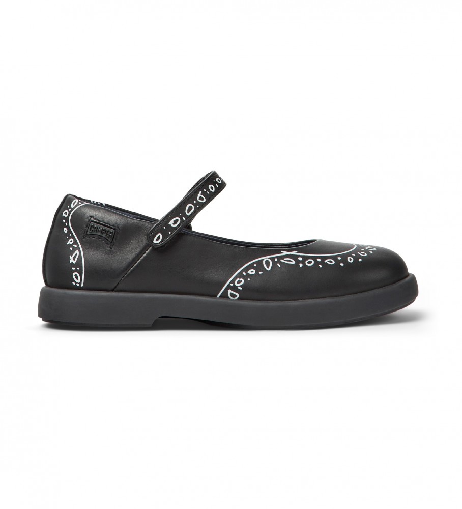 Sapatilhas de Ballet Camper Duet Twins em Couro Preto
