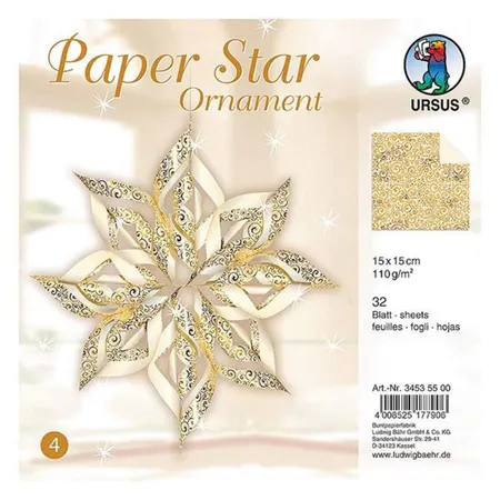 URSUS Paper Star Ornament 4 für 4 Sterne