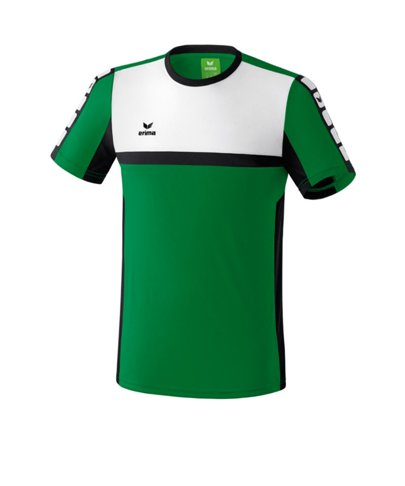 Erima 5-Cubes T-Shirt Kids Grün Schwarz