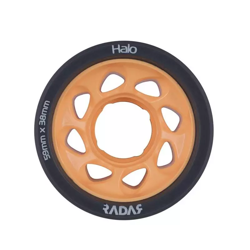 Roues Roller Derby RADAR WHEELS Halo 86A 59mmx38mm Orange Noire et orange