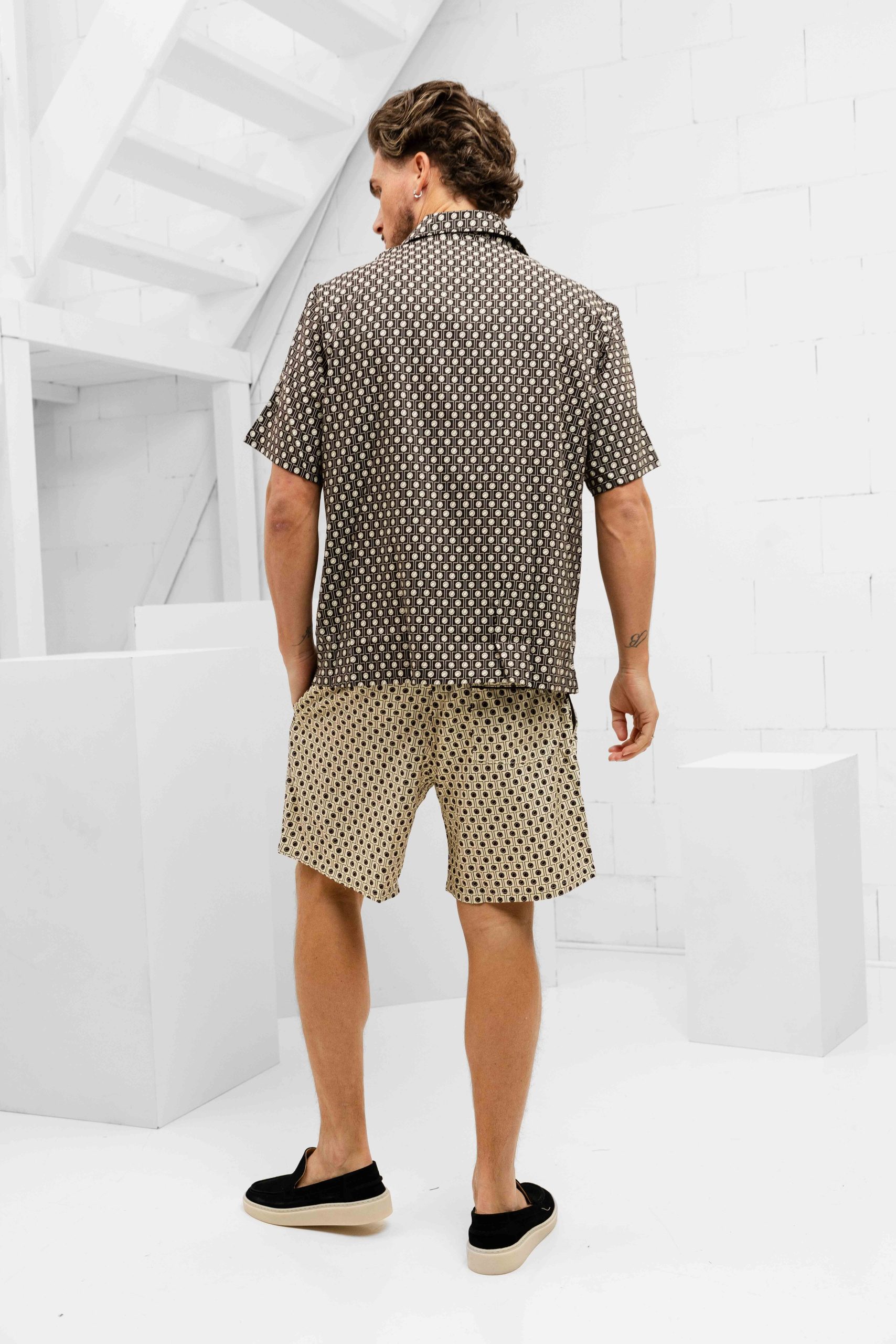 Lacoste Korte broek Heren Beige/Zwart