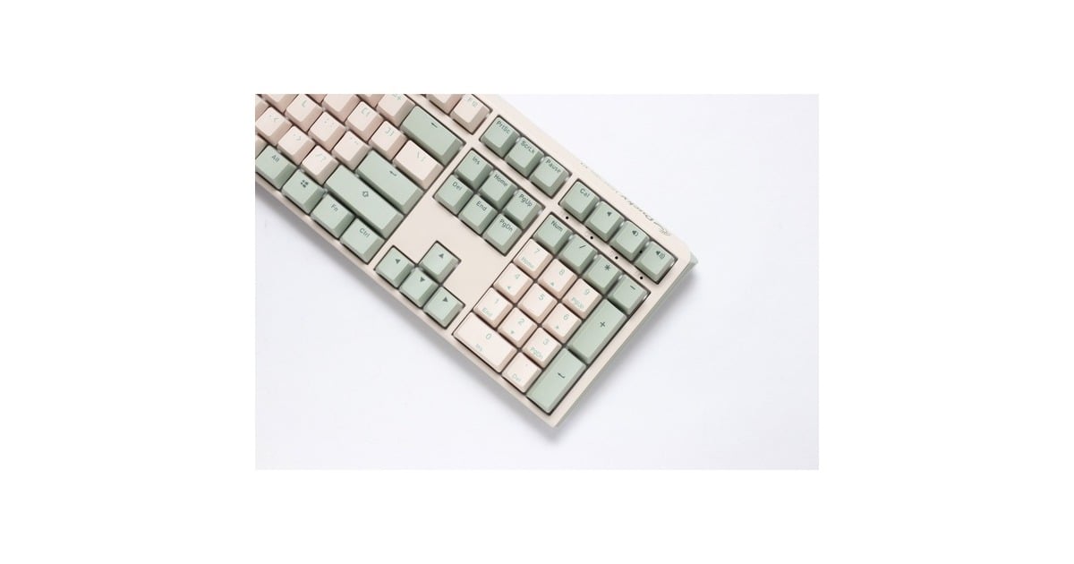 DuckyOne 3 Matcha, toetsenbord  (Crème/groen, US lay-out, Cherry MX Brown, PBT Double Shot, hot swap)