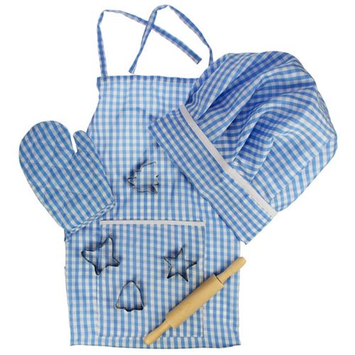 Bigjigs kinderchef-kok set blauw BJ610