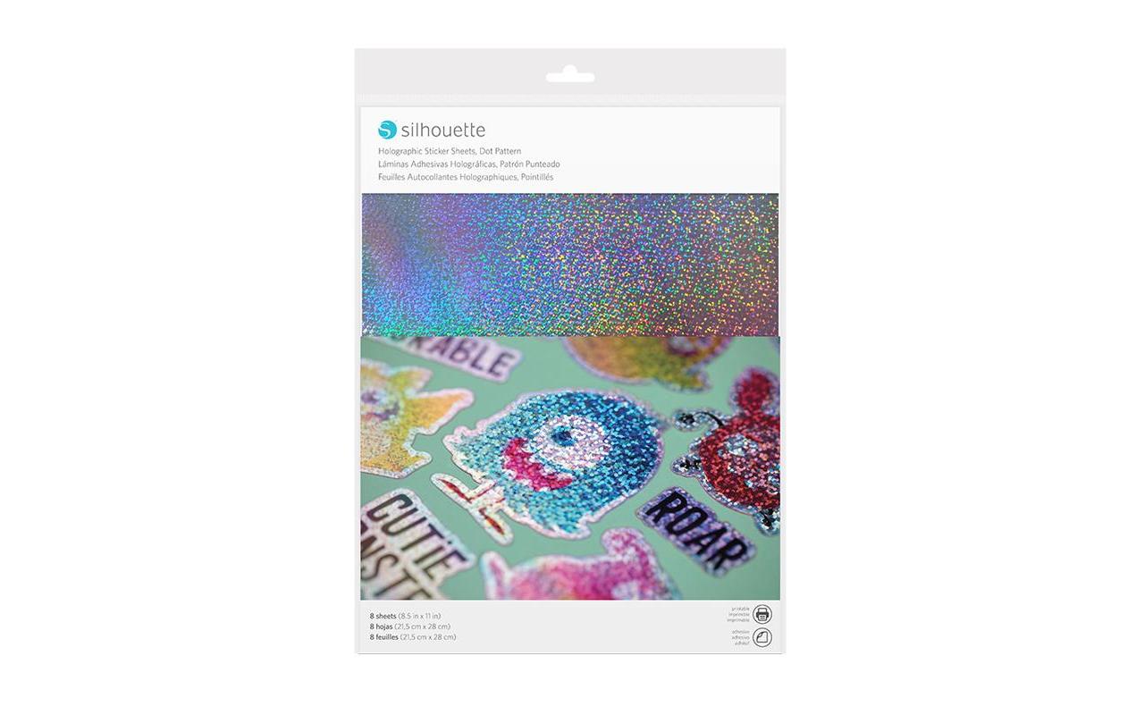 Stickerpapier Holographic dots SilberStickerpapier