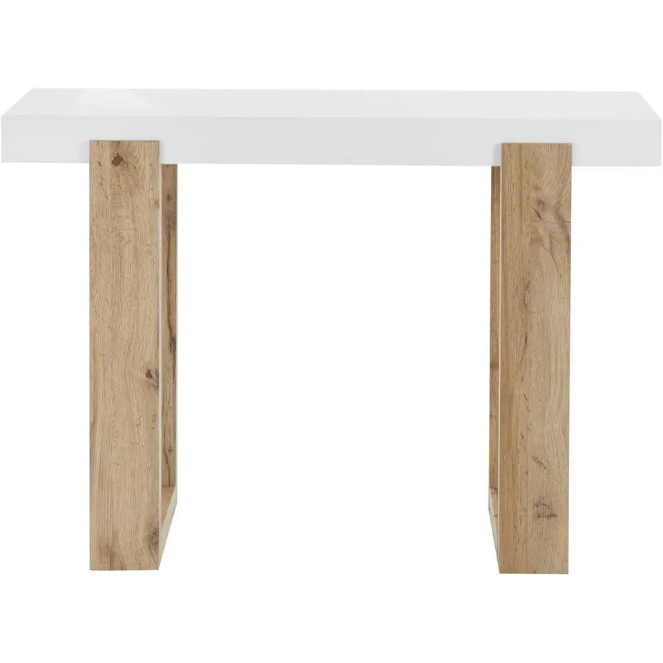 Solid - Consoletafel in wit/eikenoptik