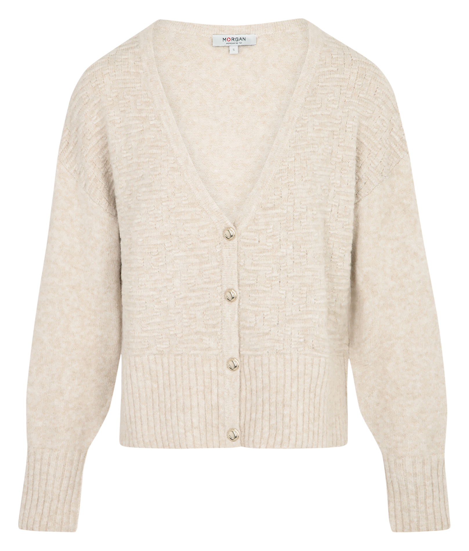 MSOURI - Gilet droit à col V | Beige