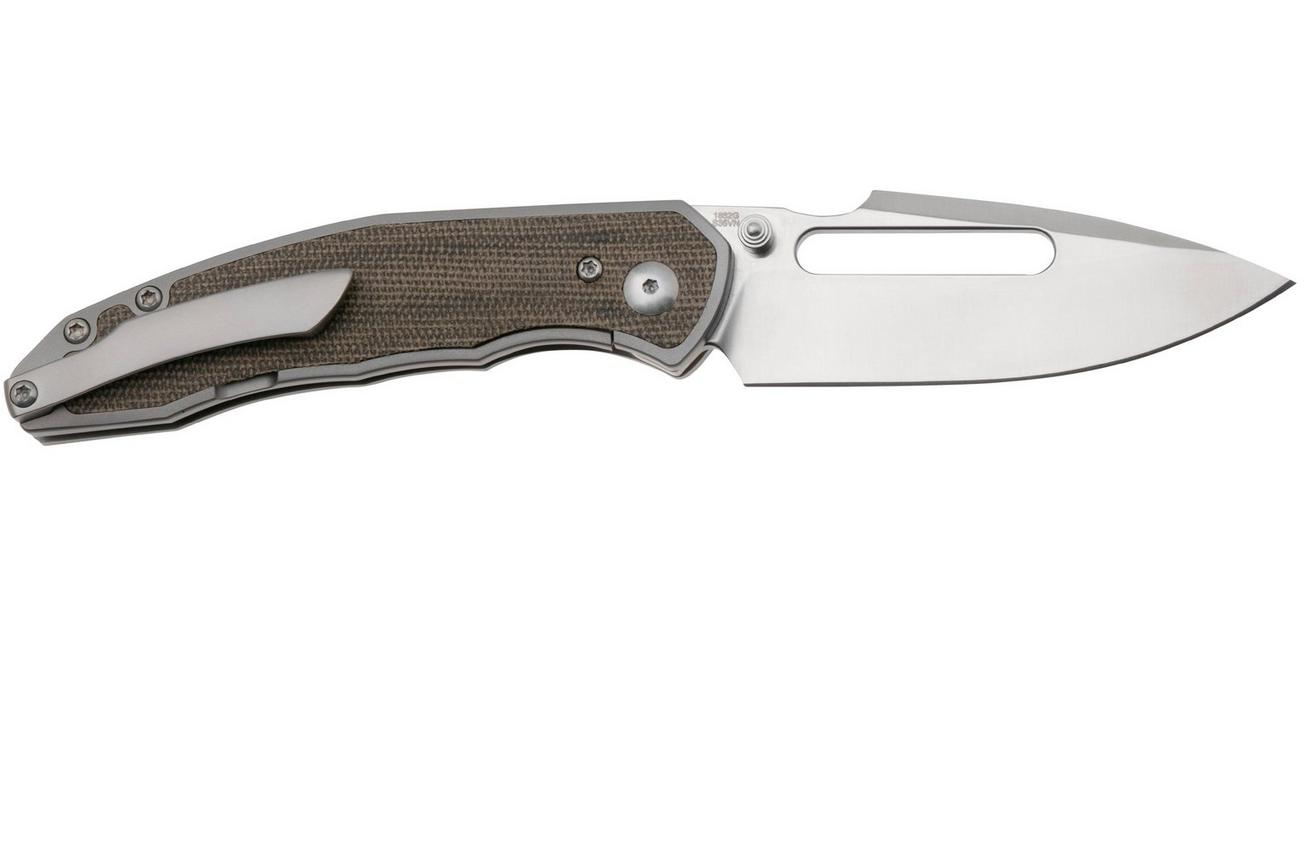 Artisan Cutlery Boa 1862G-ODG, Sand Polished S35VN, OD Green Micarta zakmes, Johnathan Shaw design