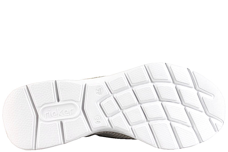 RIEKER SKO I BEIGE MESH MED GLIMMER