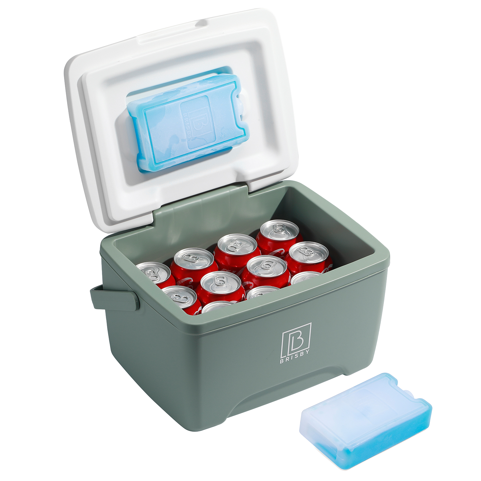 Brisby 8 liter koelbox met 2 koelelementen - Green