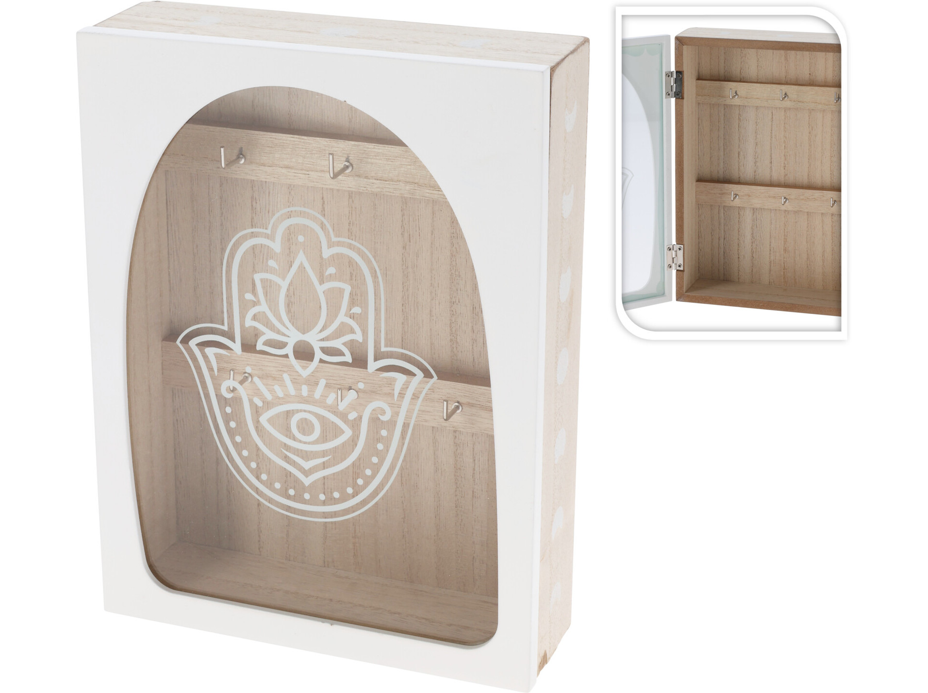 CAIXA PARA CHAVES NATURAL 18X6X24CM