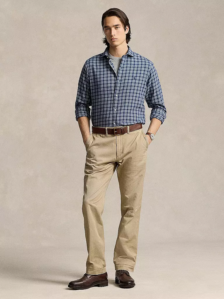 POLO RALPH LAUREN Flanellhemd Custom Fit blau