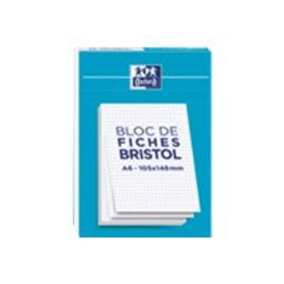 Oxford REVISION 2.0 - Pack de 30 Fiches Bristol Scribzee - A6 - petits carreaux - non perforées - blanc