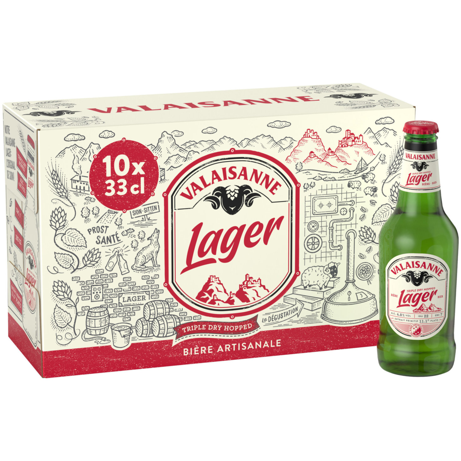 Valaisanne Lager Bier 10x33cl -330cl