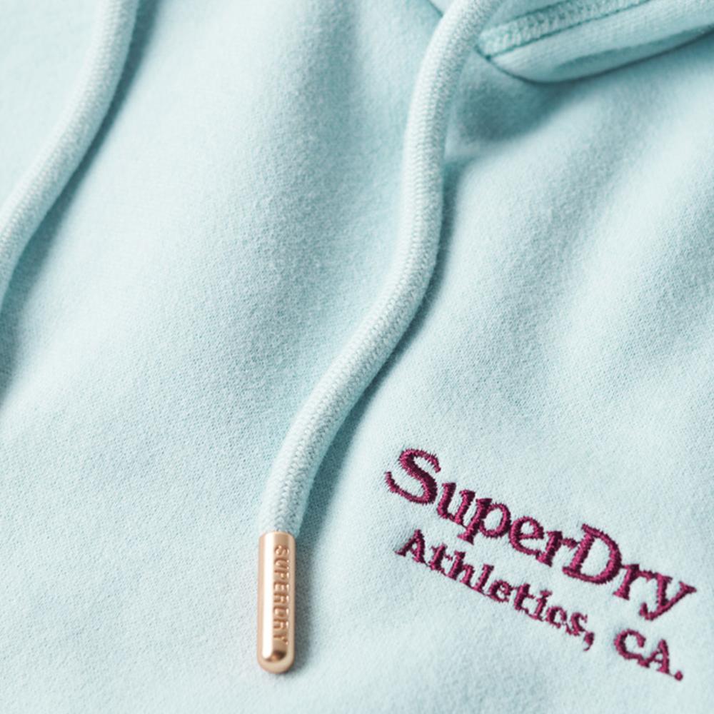 Superdry Sweat Capuche Bleu Femme Superdry Essential Logo