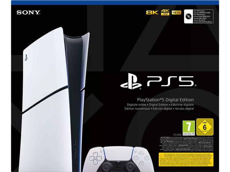 Sony Spielkonsole PlayStation 5 Slim – Digital Edition PS5-Digital Edition mit schlankerem und kompakterem Design