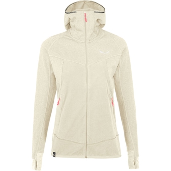 Salewa Puez Hybrid Polarlite  Kapuzen Fleecejacke Oatmeal Melange Damen