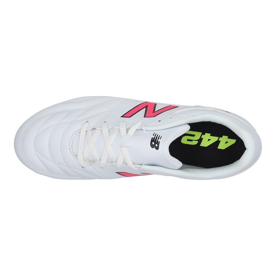 New Balance 442 2.0 Academy FG - Blanc/Violet/Jaune Fluo Enfant