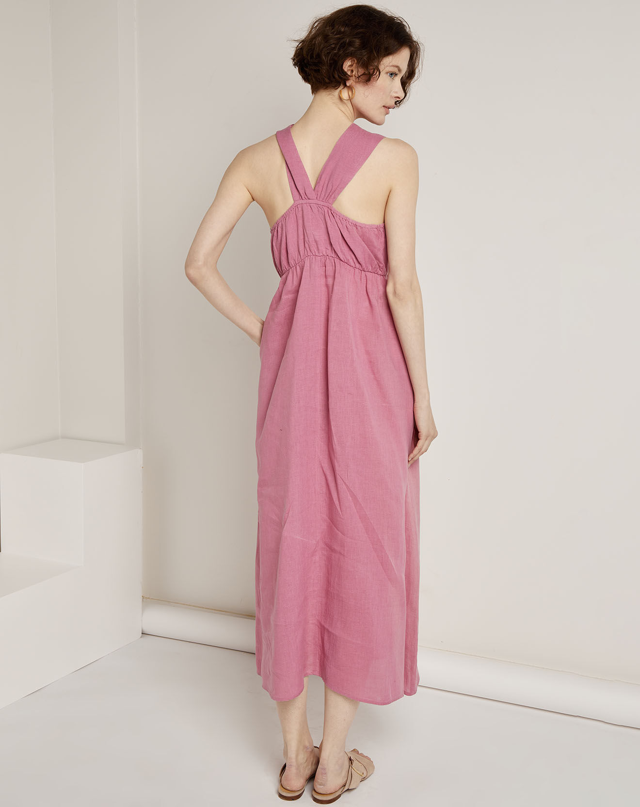 See u Soon Robe 100% Lin Louna rose