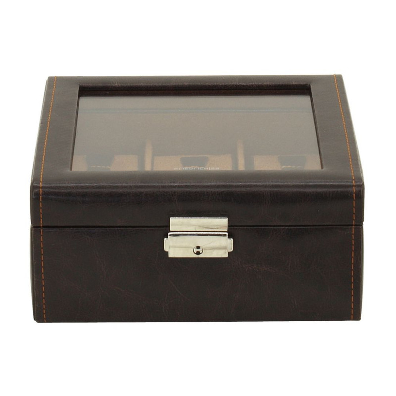 Ecrin 6 montres, Bond, marron, vitré